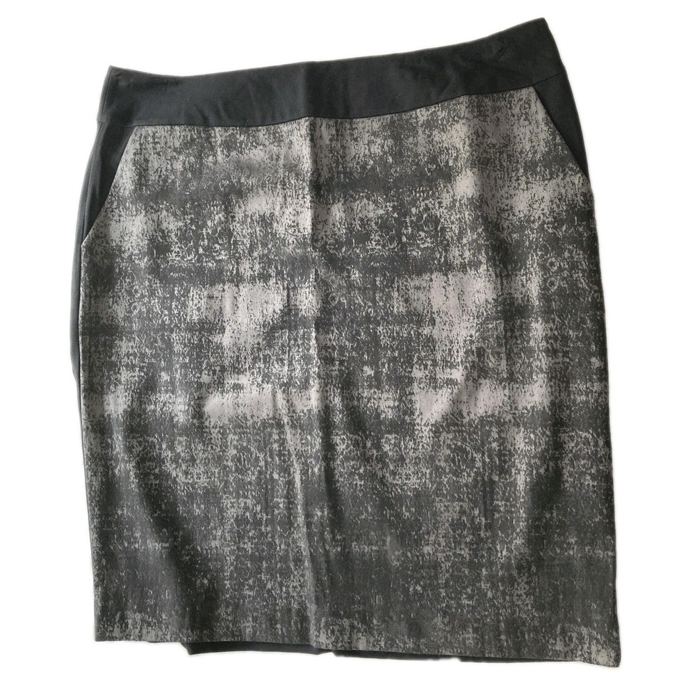 Eileen Fisher Skirt Womens XL Gray Charcoal Knit Pencil Pockets Stretch NWT